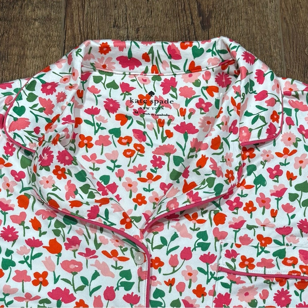 Kate Spade White Multicolor Floral Pajama Set - Picture 3 of 5